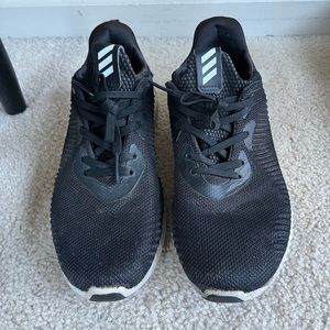 Male Size 8 Adidas Black & White Shoes